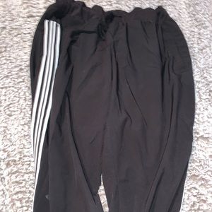 Black striped joggers